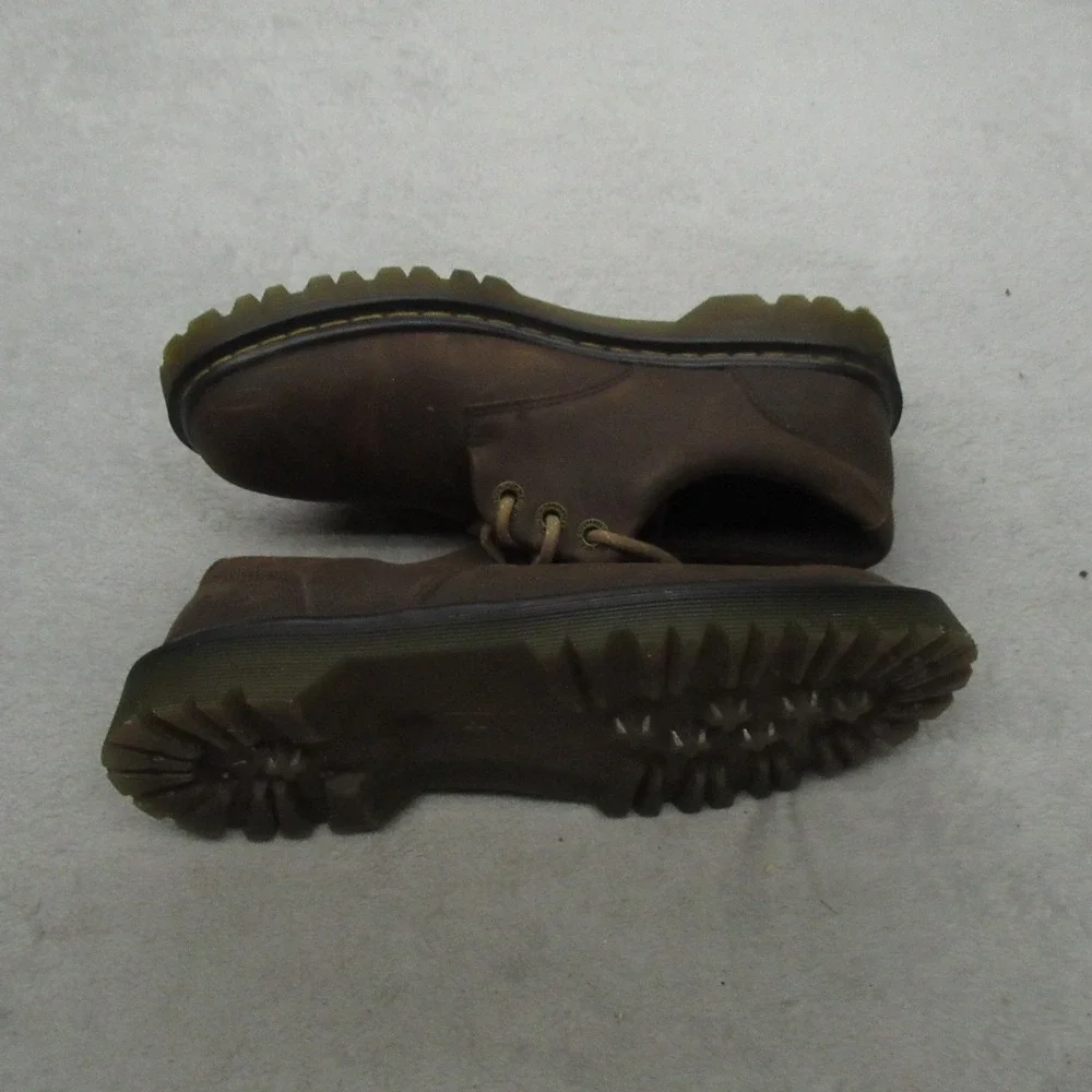 Dr. Martens Kent Unisex M9 W10 Oxford Shoes Brown Leather Lace Up Lug‎ Sole